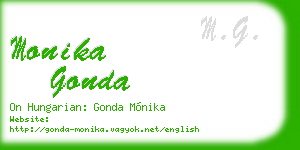 monika gonda business card